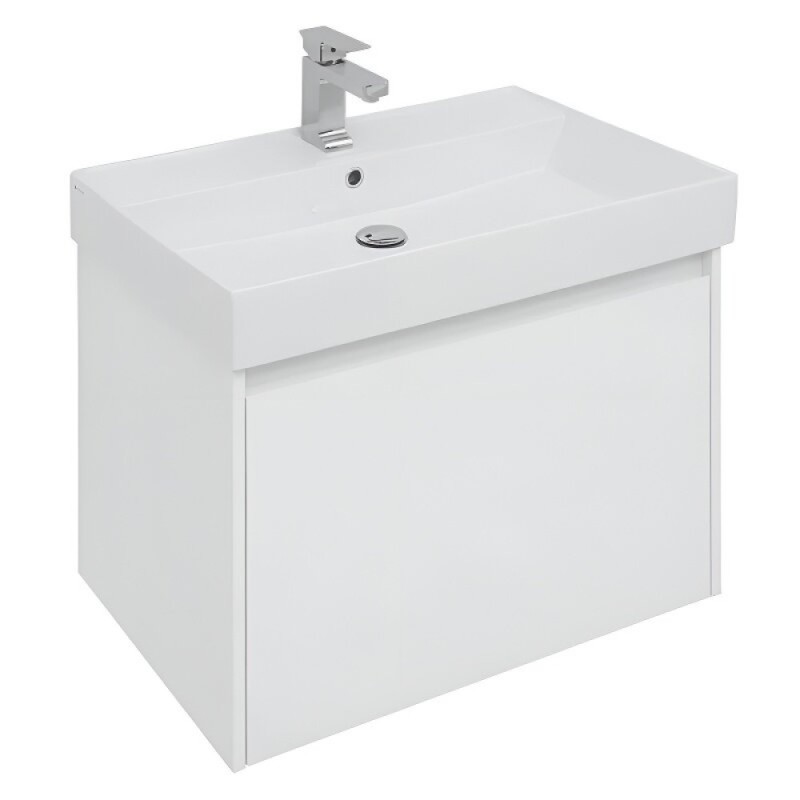 Тумба под раковину Aquanet Nova Lite 242275, 75 см, 1+1 ящик в ящике, цвет белый глянец