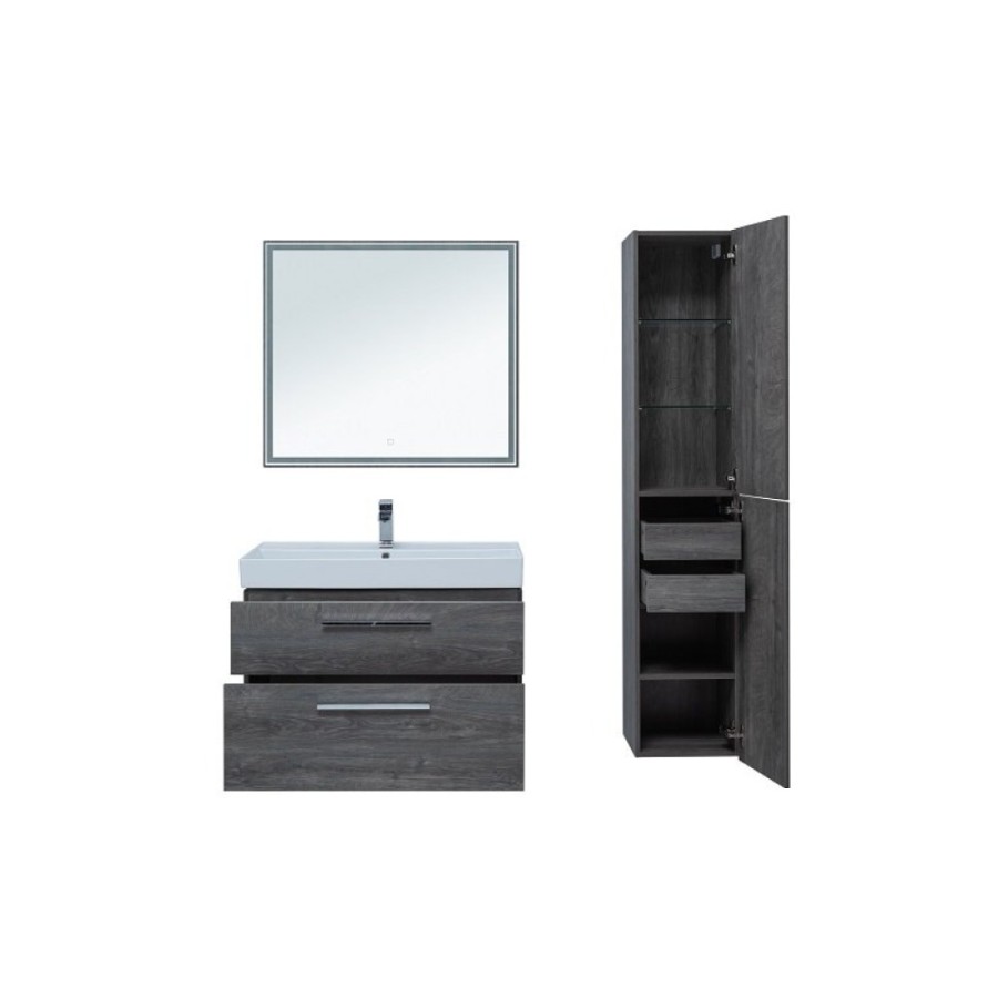 Тумба под раковину Aquanet Nova 242277, 90 см, 2 ящика, цвет дуб рошелье