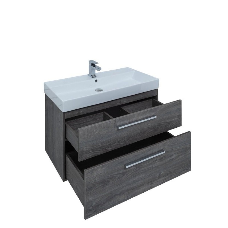 Тумба под раковину Aquanet Nova 242277, 90 см, 2 ящика, цвет дуб рошелье