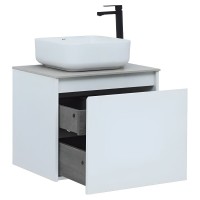 Тумба под раковину Aquanet Nova Lite 242574, 60 см, 1+1 ящик в ящике, цвет белый глянец