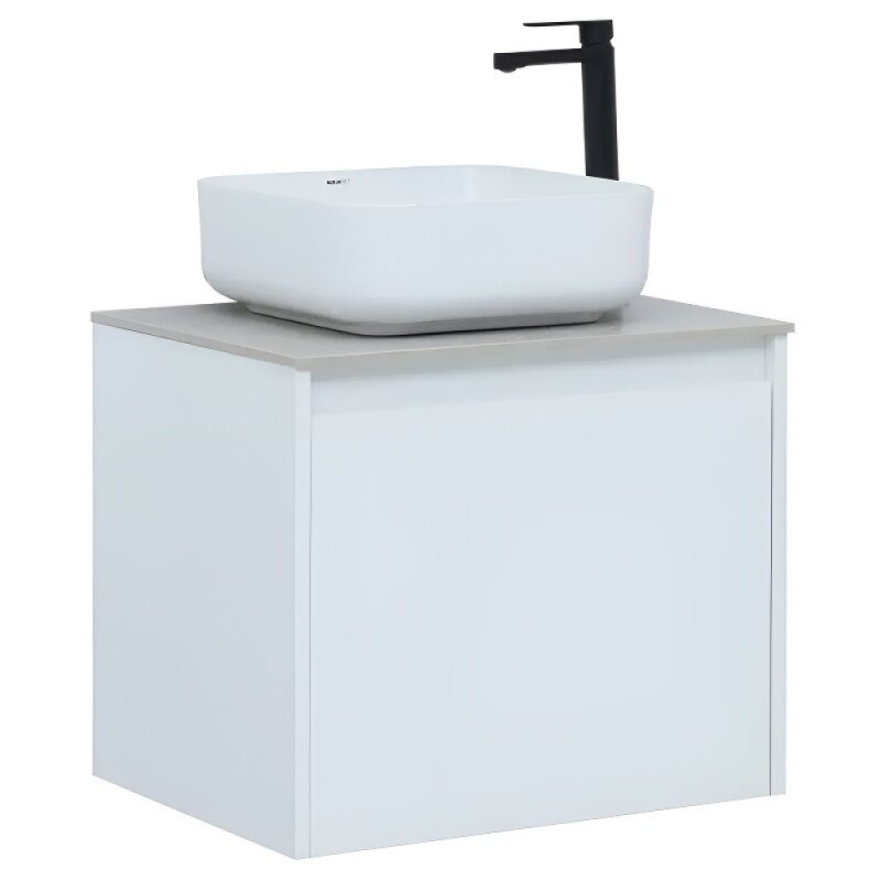 Тумба под раковину Aquanet Nova Lite 242574, 60 см, 1+1 ящик в ящике, цвет белый глянец