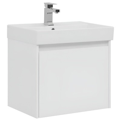 Тумба под раковину Aquanet Nova Lite 242574, 60 см, 1+1 ящик в ящике, цвет белый глянец