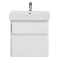Тумба под раковину Aquanet Nova Lite 242575, 60 см, 2 ящика, цвет белый глянец