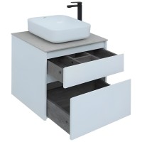 Тумба под раковину Aquanet Nova Lite 242575, 60 см, 2 ящика, цвет белый глянец