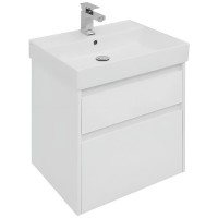 Тумба под раковину Aquanet Nova Lite 242575, 60 см, 2 ящика, цвет белый глянец