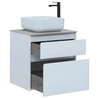 Тумба под раковину Aquanet Nova Lite 242575, 60 см, 2 ящика, цвет белый глянец