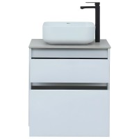 Тумба под раковину Aquanet Nova Lite 242575, 60 см, 2 ящика, цвет белый глянец