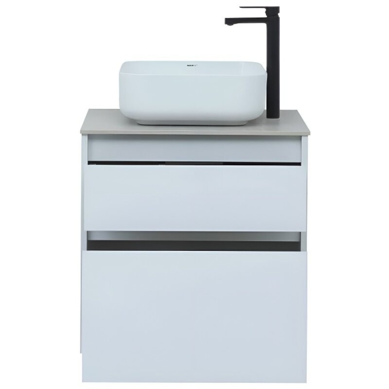 Тумба под раковину Aquanet Nova Lite 242575, 60 см, 2 ящика, цвет белый глянец