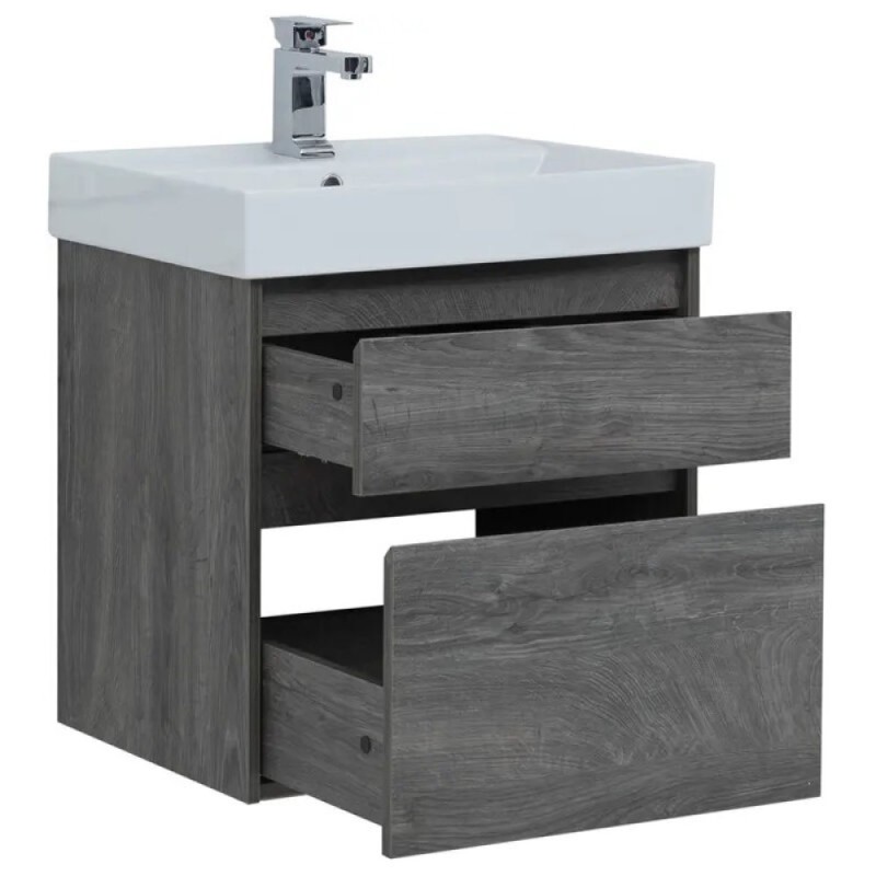 Тумба под раковину Aquanet Nova Lite 242577, 60 см, 2 ящика, цвет дуб рошелье