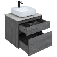 Тумба под раковину Aquanet Nova Lite 242577, 60 см, 2 ящика, цвет дуб рошелье