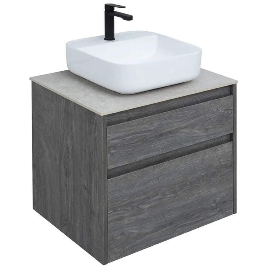 Тумба под раковину Aquanet Nova Lite 242577, 60 см, 2 ящика, цвет дуб рошелье