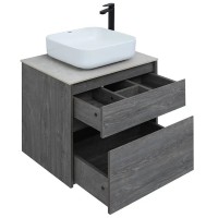 Тумба под раковину Aquanet Nova Lite 242577, 60 см, 2 ящика, цвет дуб рошелье