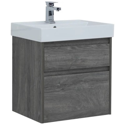 Тумба под раковину Aquanet Nova Lite 242577, 60 см, 2 ящика, цвет дуб рошелье