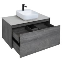 Тумба под раковину Aquanet Nova Lite 242579, 100 см, 1+1 ящик в ящике, цвет дуб рошелье
