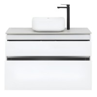 Тумба под раковину Aquanet Nova Lite 242580, 100 см, 1+1 ящик в ящике, цвет белый глянец