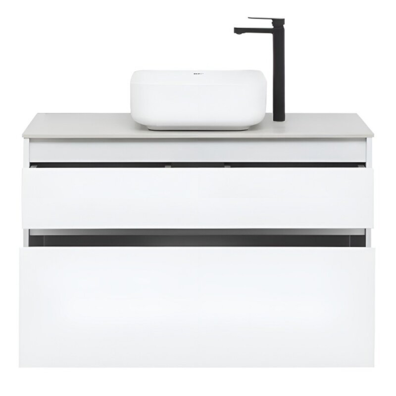 Тумба под раковину Aquanet Nova Lite 242580, 100 см, 1+1 ящик в ящике, цвет белый глянец