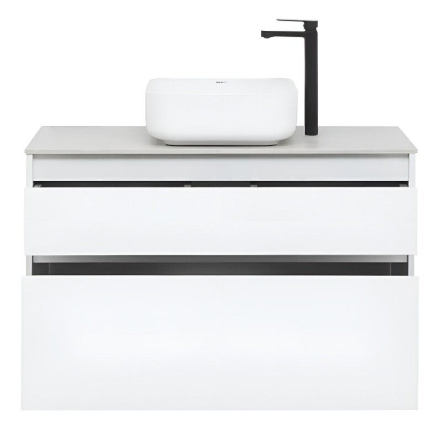 Тумба под раковину Aquanet Nova Lite 242580, 100 см, 1+1 ящик в ящике, цвет белый глянец