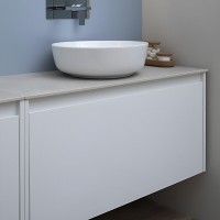 Тумба под раковину Aquanet Nova Lite 242580, 100 см, 1+1 ящик в ящике, цвет белый глянец