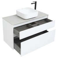 Тумба под раковину Aquanet Nova Lite 242580, 100 см, 1+1 ящик в ящике, цвет белый глянец
