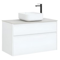 Тумба под раковину Aquanet Nova Lite 242580, 100 см, 1+1 ящик в ящике, цвет белый глянец