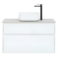 Тумба под раковину Aquanet Nova Lite 242580, 100 см, 1+1 ящик в ящике, цвет белый глянец