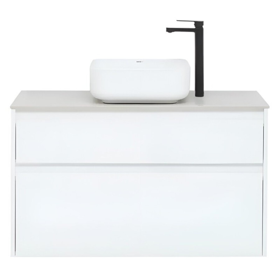 Тумба под раковину Aquanet Nova Lite 242580, 100 см, 1+1 ящик в ящике, цвет белый глянец