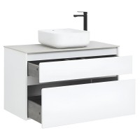 Тумба под раковину Aquanet Nova Lite 242581, 100 см, 2 ящика, цвет белый глянец