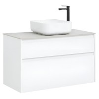 Тумба под раковину Aquanet Nova Lite 242581, 100 см, 2 ящика, цвет белый глянец