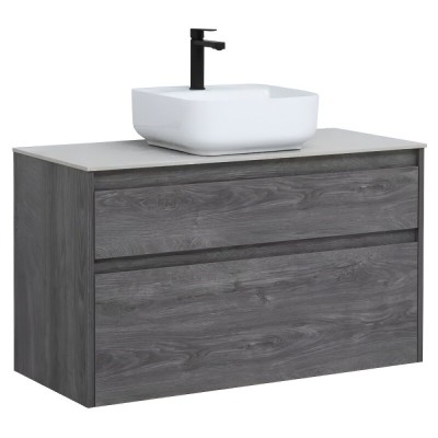 Тумба под раковину Aquanet Nova Lite 242582, 100 см, 2 ящика, цвет дуб рошелье