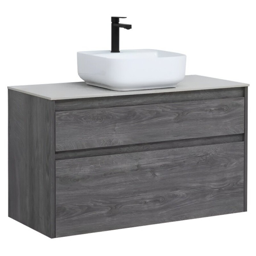 Тумба под раковину Aquanet Nova Lite 242582, 100 см, 2 ящика, цвет дуб рошелье