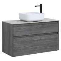 Тумба под раковину Aquanet Nova Lite 242582, 100 см, 2 ящика, цвет дуб рошелье