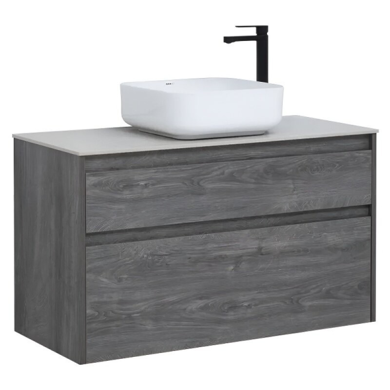 Тумба под раковину Aquanet Nova Lite 242582, 100 см, 2 ящика, цвет дуб рошелье