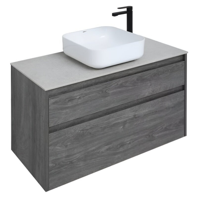 Тумба под раковину Aquanet Nova Lite 242582, 100 см, 2 ящика, цвет дуб рошелье