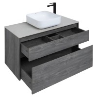 Тумба под раковину Aquanet Nova Lite 242582, 100 см, 2 ящика, цвет дуб рошелье