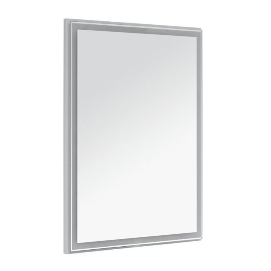 Зеркало Aquanet Nova Lite 242620, 60 см, с LED подсветкой, цвет белый глянец