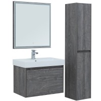 Зеркало Aquanet Nova Lite 242621, 60 см, с LED подсветкой, цвет дуб рошелье