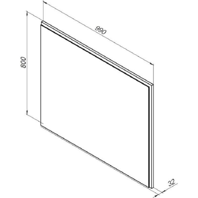 Зеркало Aquanet Nova Lite 242622, 100 см, с LED подсветкой, цвет белый глянец