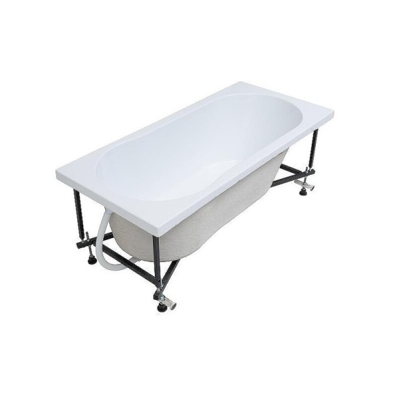 Ванна акриловая Aquanet Light 243871, 160 x 70 см, с каркасом, цвет белый