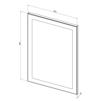 Зеркало Aquanet Алассио new 6085 60 см с Led подсветкой, сенсорный выключатель, 249343