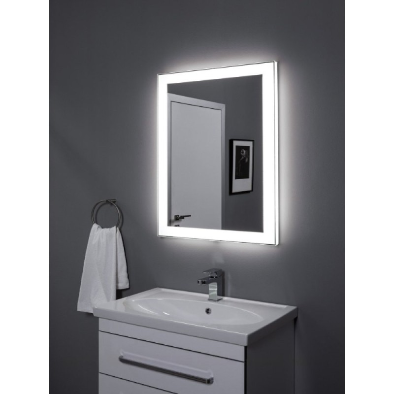 Зеркало Aquanet Алассио New 00249347, 100 см, LED-подсветка, антизапотевание, сенсор