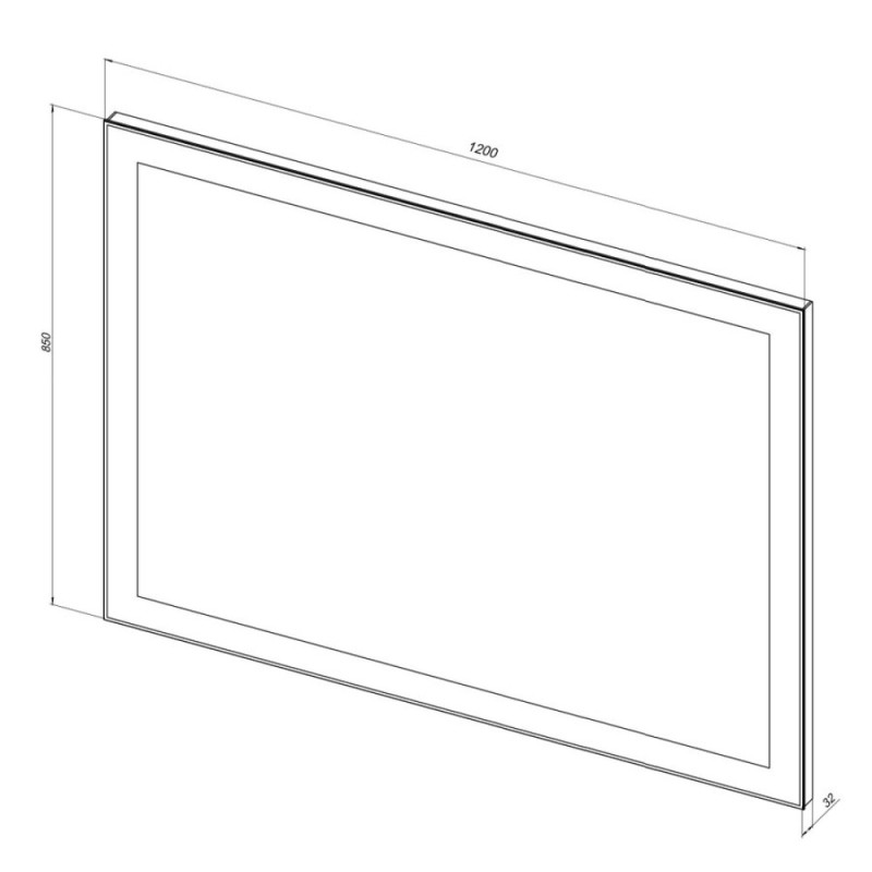 Зеркало Aquanet Алассио new 12085 120 см с Led подсветкой, сенсорный выключатель, 249349