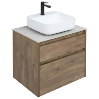 Тумба под раковину Aquanet Nova Lite 249512, 60 см, 2 ящика, цвет дуб рустикальный