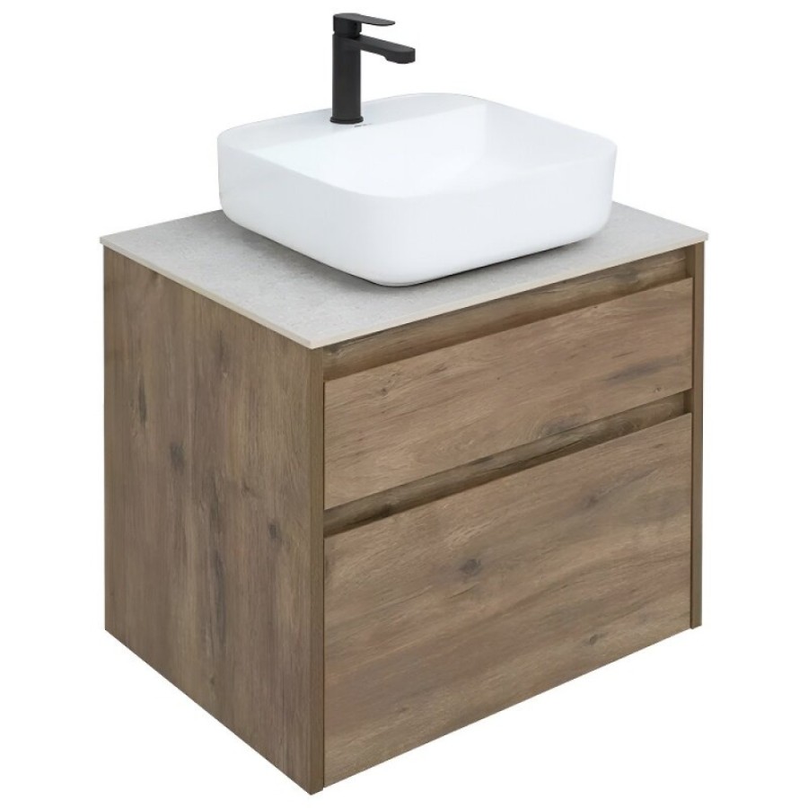 Тумба под раковину Aquanet Nova Lite 249512, 60 см, 2 ящика, цвет дуб рустикальный
