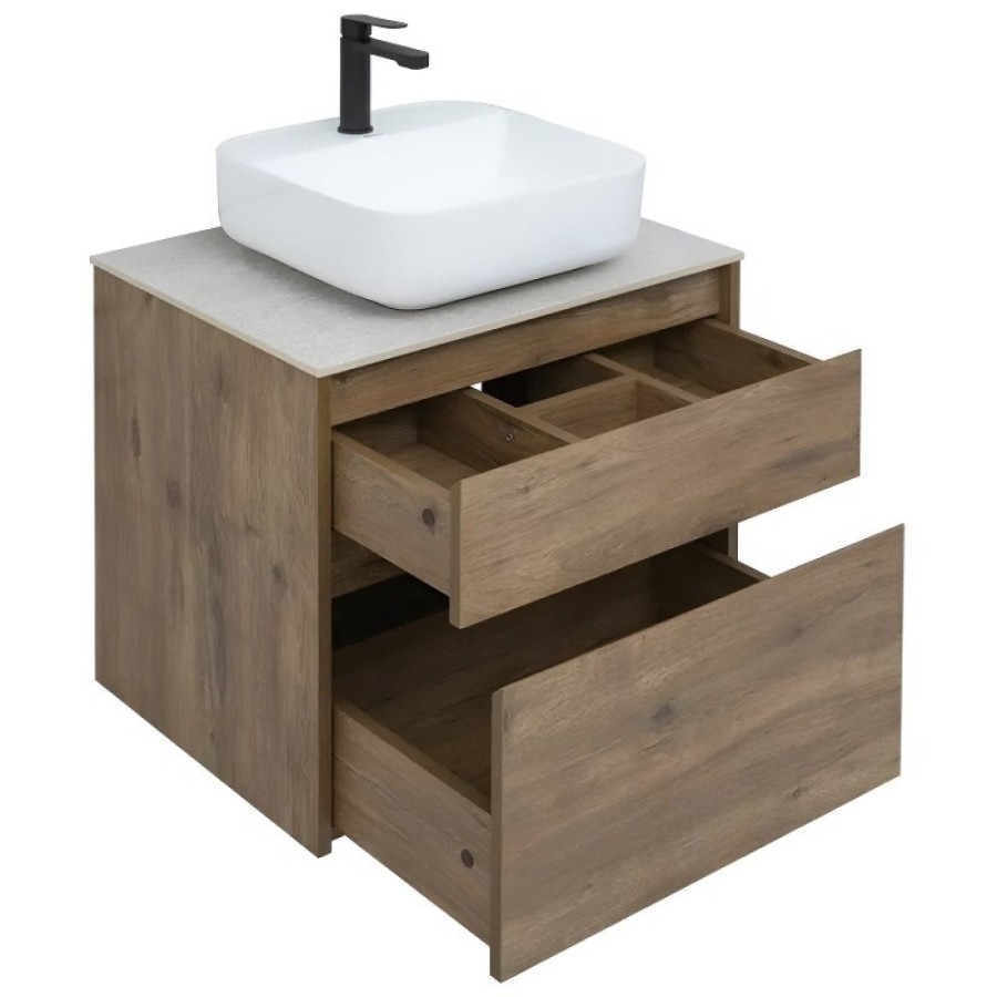 Тумба под раковину Aquanet Nova Lite 249512, 60 см, 2 ящика, цвет дуб рустикальный