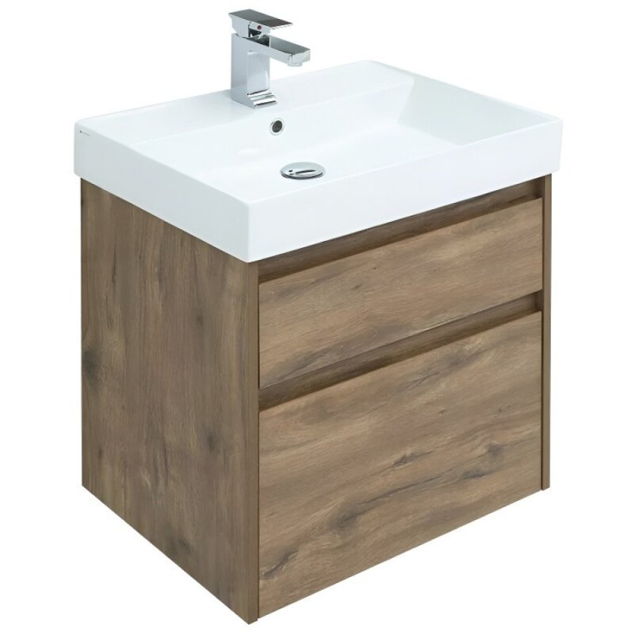 Тумба под раковину Aquanet Nova Lite 249512, 60 см, 2 ящика, цвет дуб рустикальный