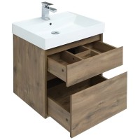 Тумба под раковину Aquanet Nova Lite 249512, 60 см, 2 ящика, цвет дуб рустикальный