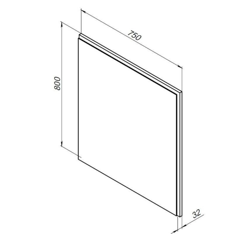 Зеркало Aquanet Nova Lite 249513, 75 см, с LED подсветкой, цвет дуб рустикальный