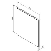 Зеркало Aquanet Nova Lite 249513, 75 см, с LED подсветкой, цвет дуб рустикальный