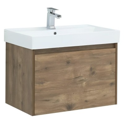 Тумба под раковину Aquanet Nova Lite 249514, 75 см, 1+1 ящик в ящике, цвет дуб рустикальный