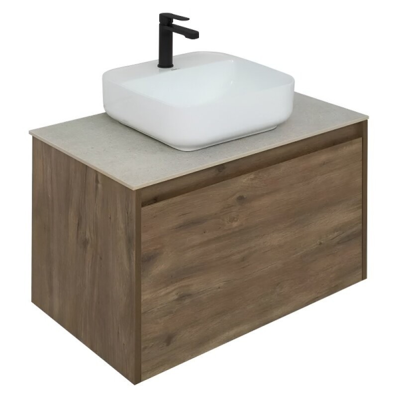 Тумба под раковину Aquanet Nova Lite 249514, 75 см, 1+1 ящик в ящике, цвет дуб рустикальный
